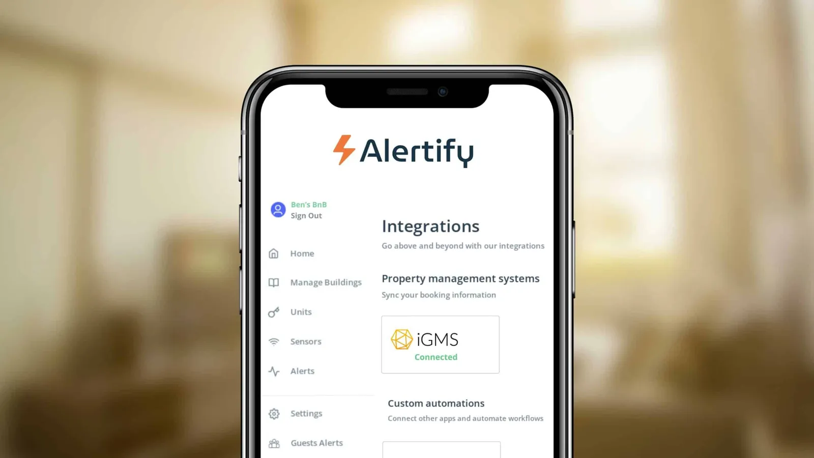Integrarea Alertify cu iGMS pentru administrarea închirierilor